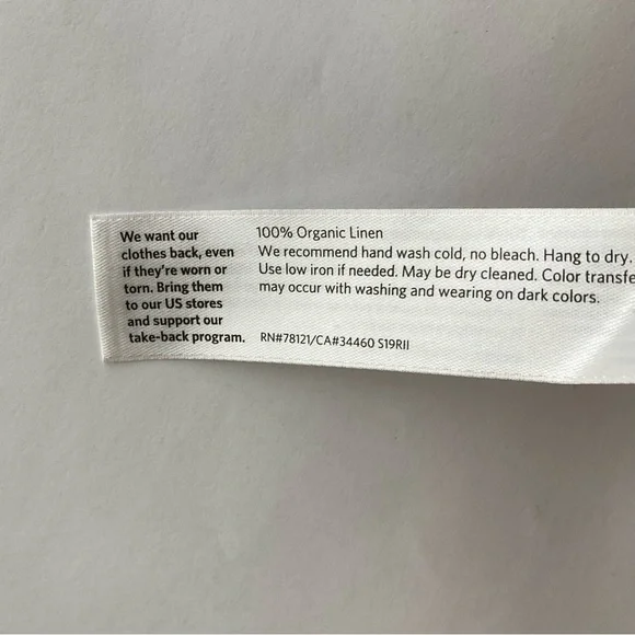 Eileen Fisher Cropped Organic Linen Overalls Size XL - Picture 9 of 9